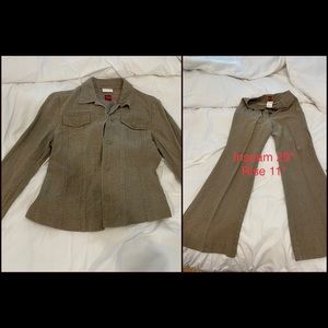 2 piece linen pants and jacket